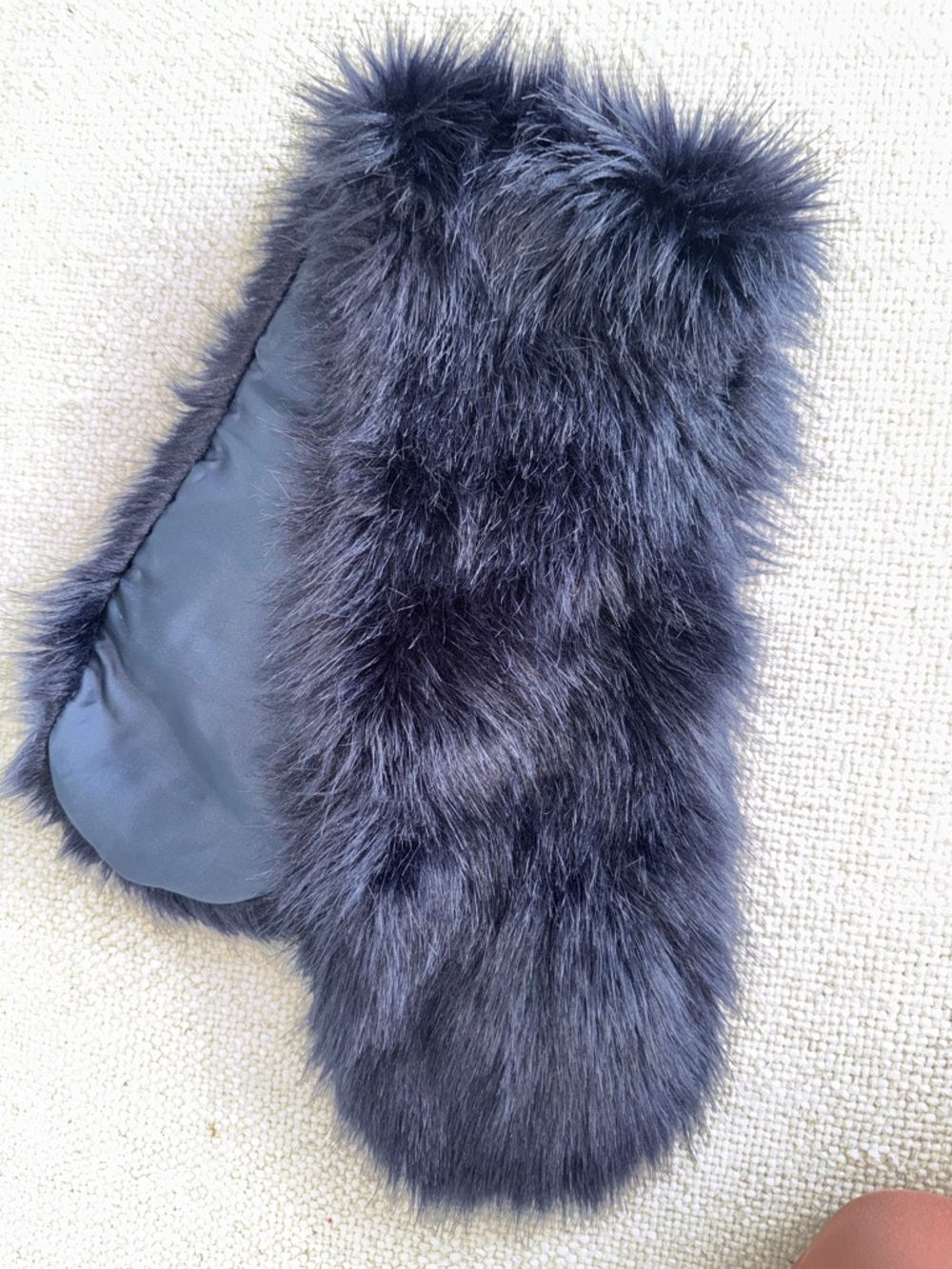 Express Faux Fur Scarf Wrap in Dark Gray